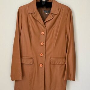 Italian Leather Women's Tan Coat / Jacket